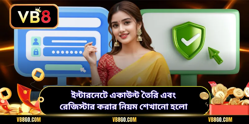 ইন্টারনেটে একাউন্ট তৈরি এবং রেজিস্টার করার নিয়ম শেখানো হলো